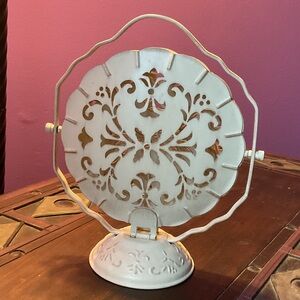 Folding Filigree Clamshell Tea Tray